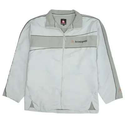 Le Coq Sportif 90's Vintage Lightweight Full Zip Up Windbreaker Large 