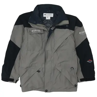 Columbia 90's Lightweight Full Zip Up Windbreaker Large Grey