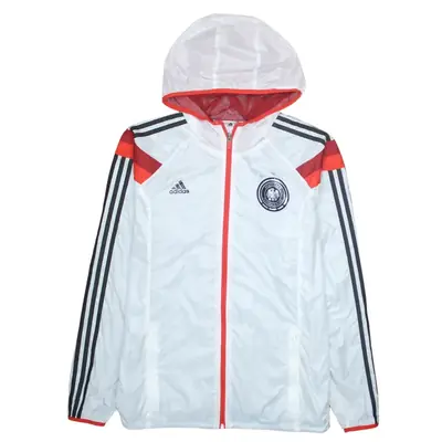 Adidas 90's Striped Sleeve Full Zip Up Windbreaker Large White
