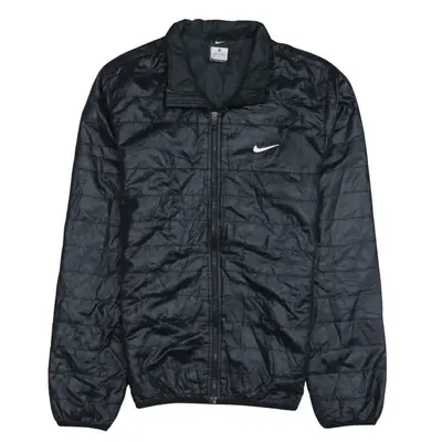 Nike Black Windbreaker Jacket Men's Medium Embroidered Swoosh Full Zip