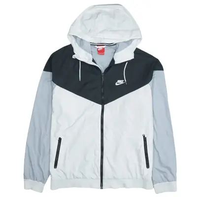 Nike 90's Swoosh Full Zip Up Windbreaker XLarge Black