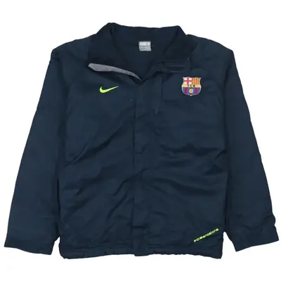 Nike Vintage 90's Swoosh Full Zip Windbreaker XLarge Navy Blue