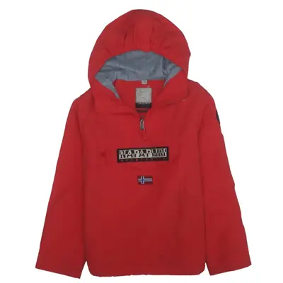 Napapijri Red Anorak Jacket 00s Y2K - Size Medium