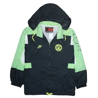 Nike Black Green Hooded Windbreaker Men’s XLarge BVB 09 Die Continenta