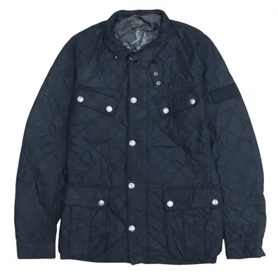 Vintage 90s Barbour Women's Large Black Quilted Windbreaker Jacket