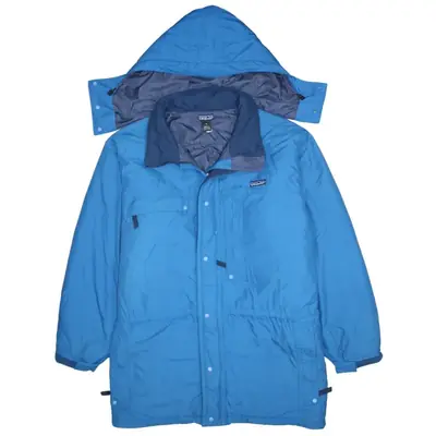 Patagonia 90's Vintage Blue Hooded Windbreaker XL Men's Jacket