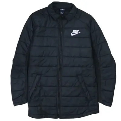 Nike Vintage 90's Black Swoosh Full Zip Windbreaker Jacket Medium