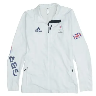Adidas Vintage 90's White Lightweight Full Zip Windbreaker Men's Large