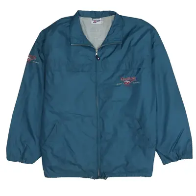 Reebok 90's Lightweight Turquoise Blue Green Windbreaker XLarge