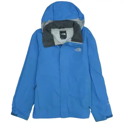The North Face Vintage 90's Blue Hooded Full Zip Windbreaker Small