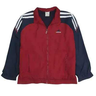 Adidas Vintage 90's Red Lightweight XLarge Windbreaker